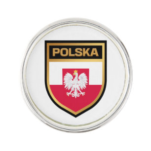Polska / Poland Flag Shield & Emblem Lapel Pin