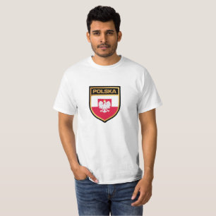 Polska / Poland Flag Shield & Emblem T-Shirt
