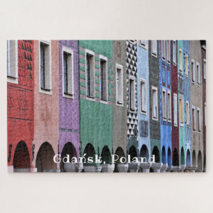 Polska Poland Gdańsk Old town city vintage Polish Jigsaw Puzzle