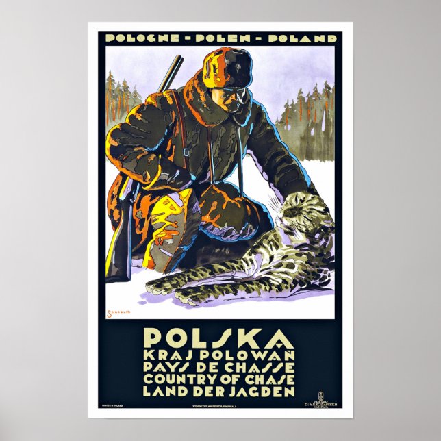 Polska Poland Vintage Travel Poster (Front)
