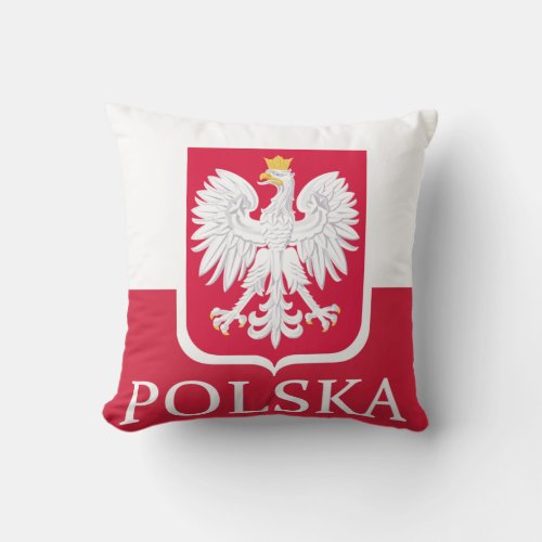 Polska Polish Coat of Arms American MoJo Pillow