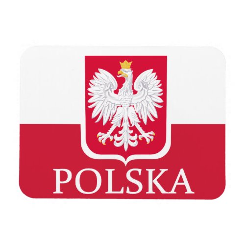 Polska Polish Flag Coat of Arms  Flex Magnet