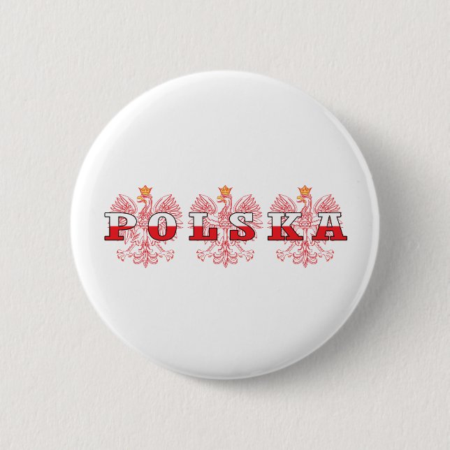 Polska Red Eagles Pinback Button (Front)
