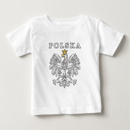 Polska With Polish Eagle Baby T_Shirt