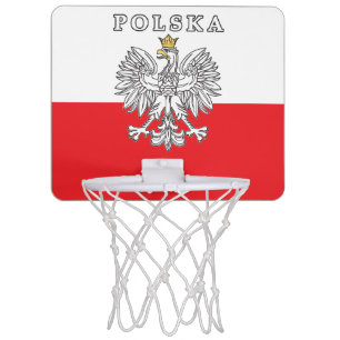 Polska With Polish Eagle Mini Basketball Hoop