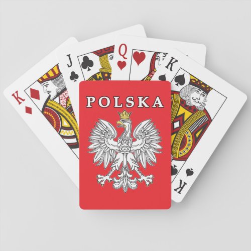 Polska With Polish Eagle Playing Cards
