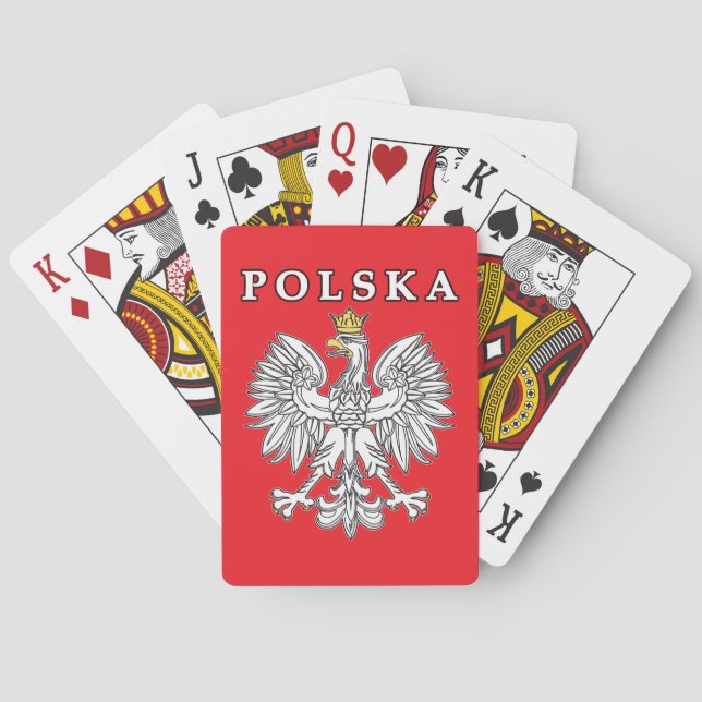Polska With Polish Eagle Playing Cards (Back)