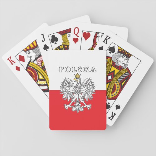 Polska With Polish Eagle Poker Cards