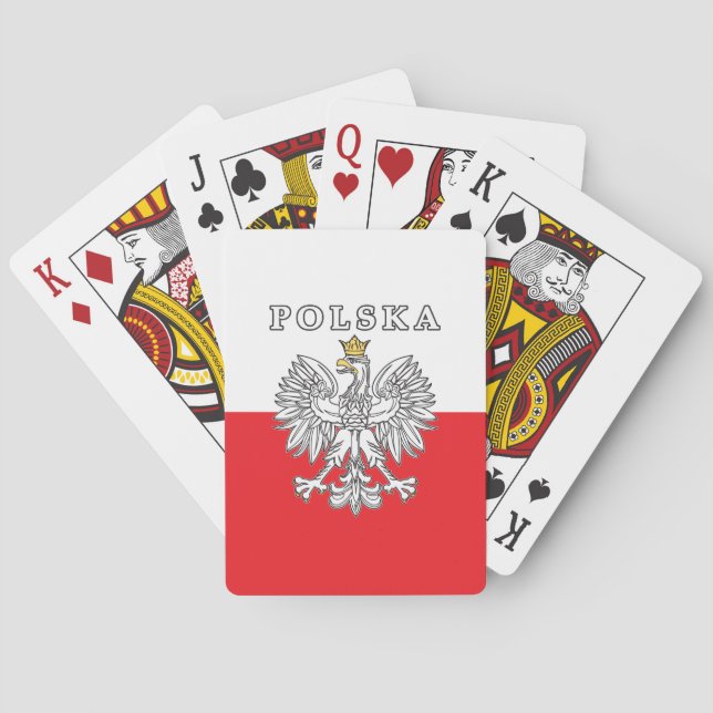 Polska With Polish Eagle Poker Cards (Back)