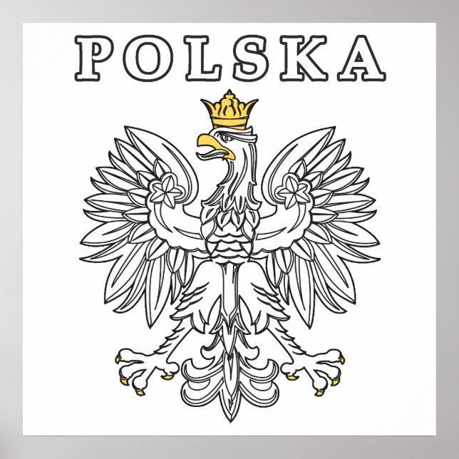 Polska With Polish Eagle Poster (Front)