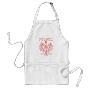Polska With Red Polish Eagle Adult Apron