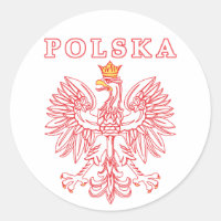 Polska With Red Polish Eagle