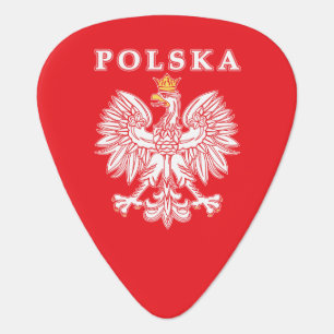 Polska With Red Polish Eagle Guitar Pick