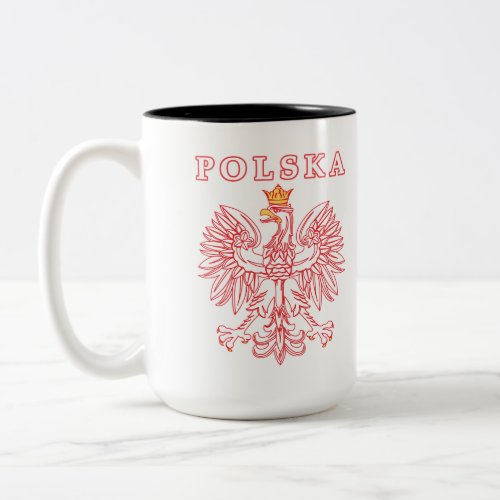 Polska With Red Polish Eagle Mug