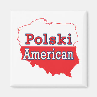 Polski American Map Magnet