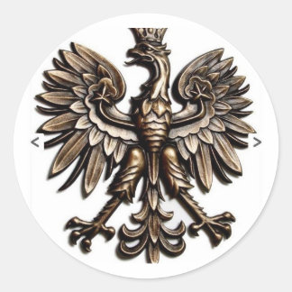 Polski orzelek classic round sticker