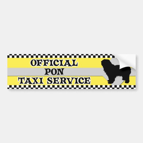 Polski Owczarek Nizinny Taxi Bumper Sticker