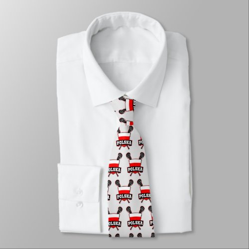 Polski Polish Flag Lacrosse Tie