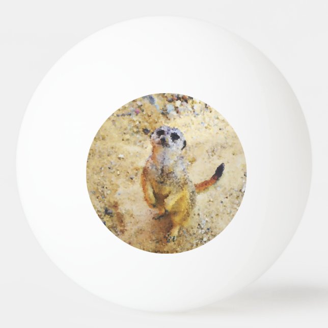 Poly Animals - Meerkat Ping-Pong Ball (Front)