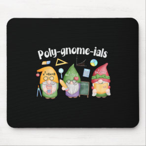 Poly-gnome-ials Gnomes Math Algebra Teacher Back T Mouse Pad