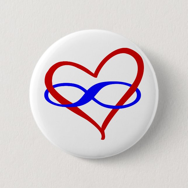 Poly Heart Infinity Button (Front)