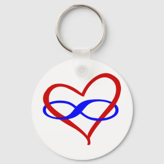 Poly Heart Infinity Keychain