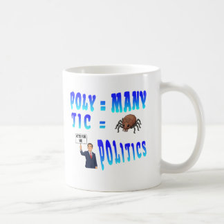 Poly = Many, Tic = Bloodsucking bugs Coffee Mug
