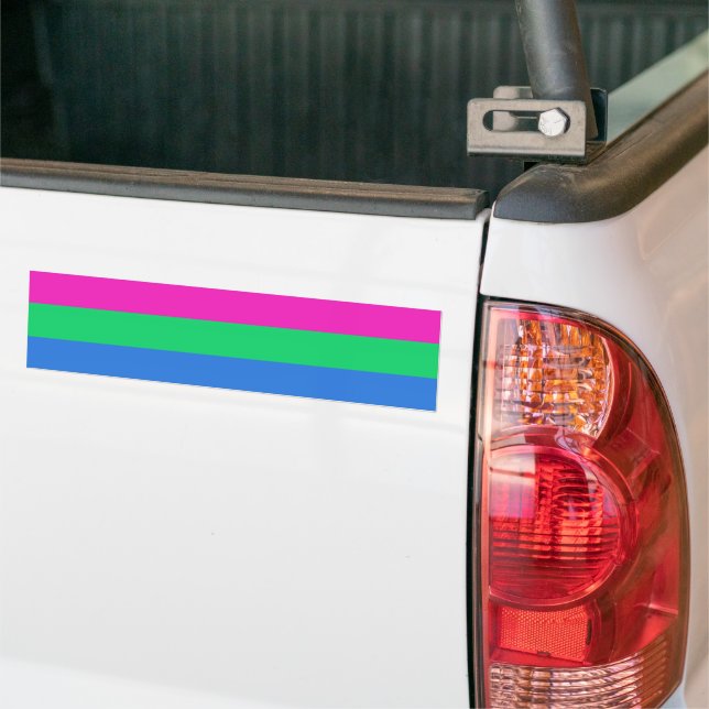 Poly Pride Bumper Sticker (On Truck)
