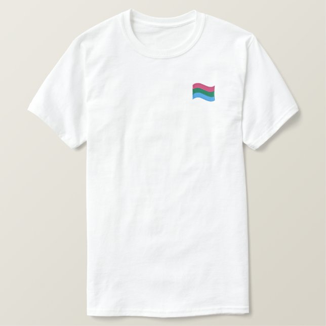 Poly Pride Embroidered T-Shirt (Design Front)