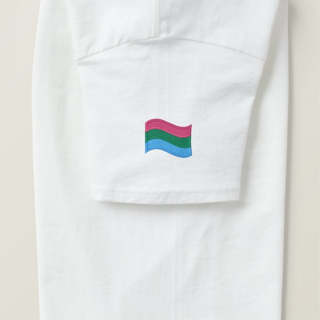 Poly Pride Embroidered T-Shirt (Design Right)