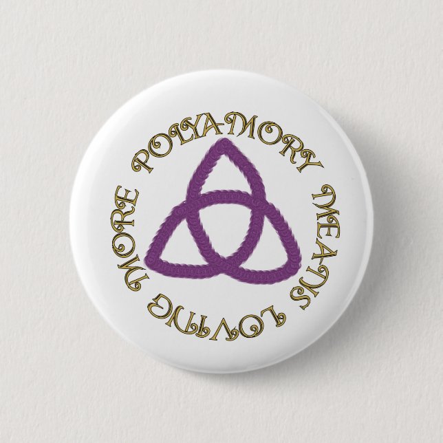 Poly Trinity Pinback Button (Front)