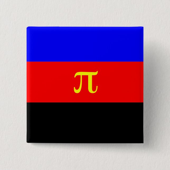 Polyamorous Pride Pinback Button (Front)