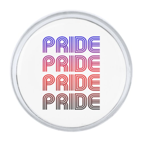 Polyamorous Retro Pride Silver Finish Lapel Pin