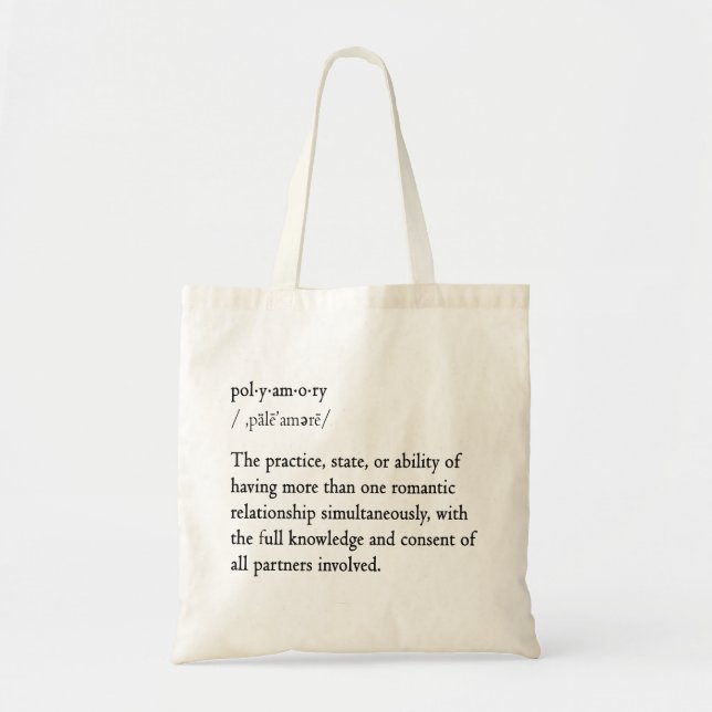 Polyamory Definition Tote Bag (Front)
