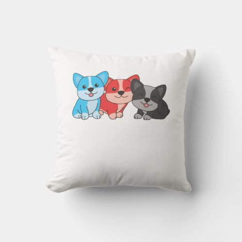 Polyamory Flag Corgi Pride Lgbtq Cute Dogs Throw Pillow