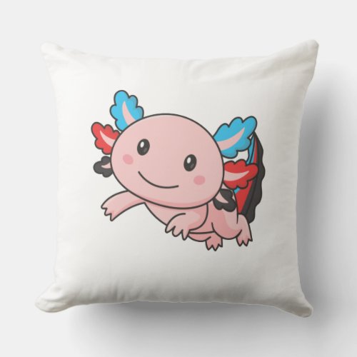 Polyamory Flag Gay Pride Lgbtq Axolotl Throw Pillo Throw Pillow