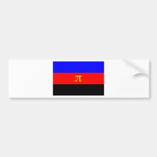 Polyamory Flag -- Pi 3-color Bumper Sticker