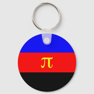 Polyamory Flag -- Pi 3-color Keychain