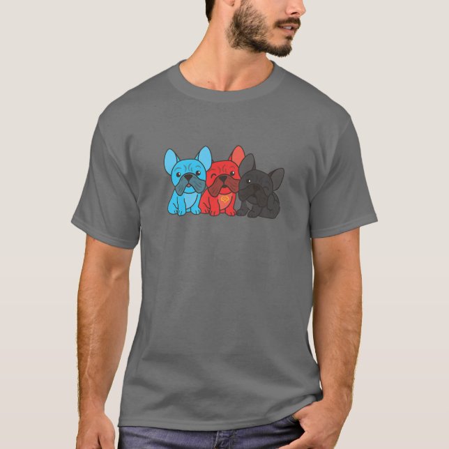 Polyamory Flag Pride Lgbtq Dogs French Bulldog T-Shirt (Front)