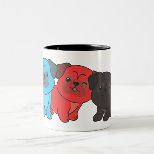 Polyamory Flag Pug Pride Lgbtq Cute Dogs Two_Tone  Two_Tone Coffee Mug