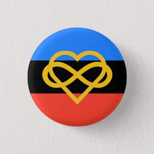 Polyamory Pride Button Infinity Heart