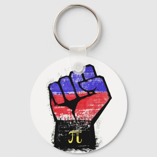 Polyamory Pride Fist Keychain (Front)