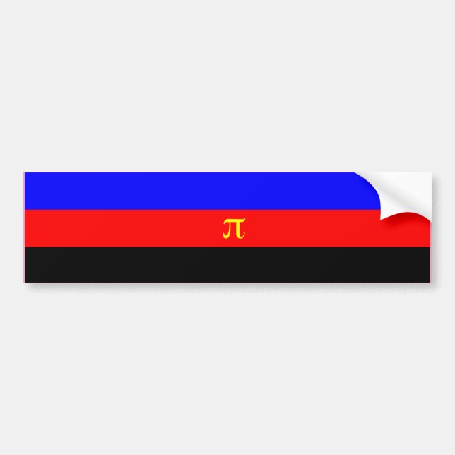 POLYAMORY PRIDE FLAG BAR BUMPER STICKER (Front)
