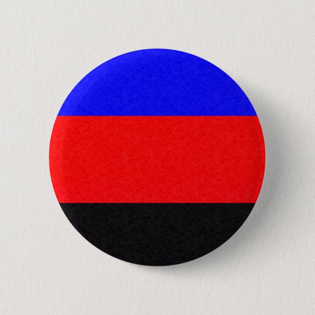 Polyamory Pride Flag Colored Background Pinback Button (Front)