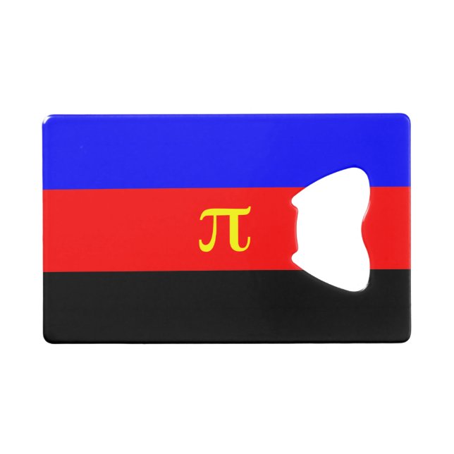 Polyamory Pride Flag Credit Card Bottle Opener (Front (Horizontal))