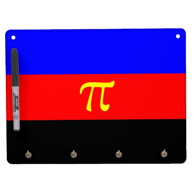 Polyamory Pride Flag Dry Erase Board With Keychain Holder (Front)