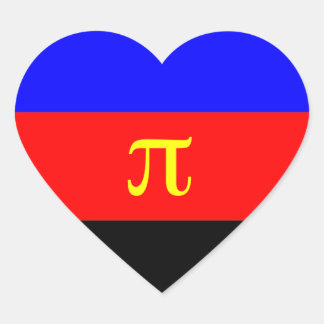 Polyamory Pride Flag Heart Sticker