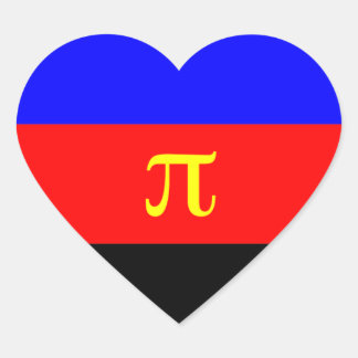 Polyamory Pride Flag Heart Sticker