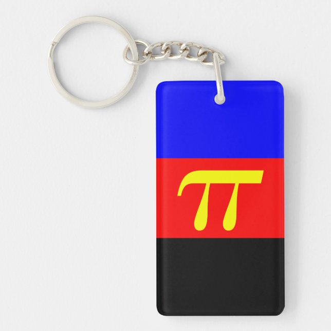 polyamory pride flag keychain (Front)