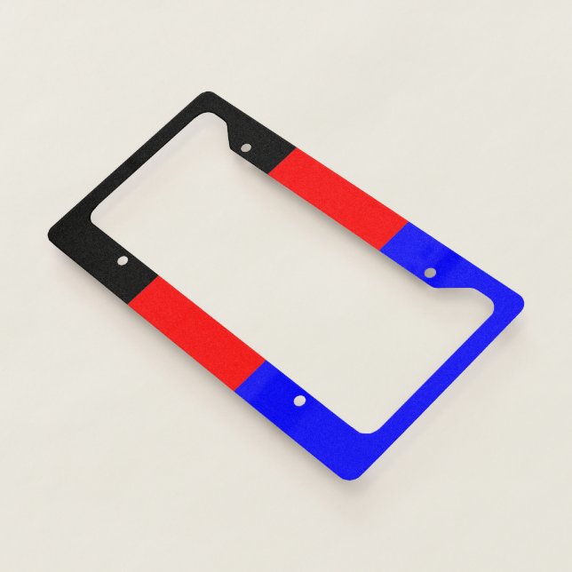 Polyamory Pride Flag License Plate Frame (3/4)
